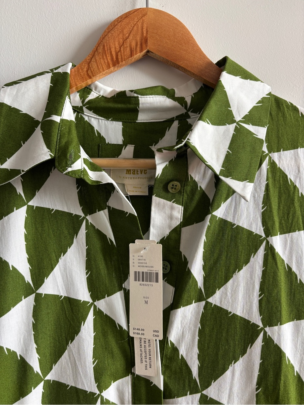 Anthropologie Maeve The Bettina Tiered Shirt Dress in Moss | M - Picture 3 of 5